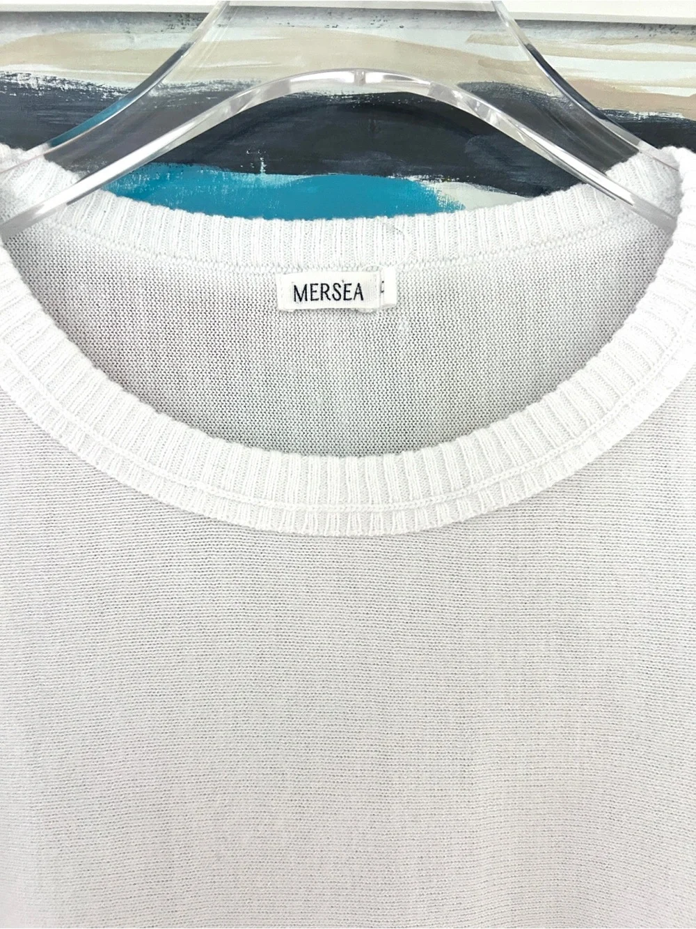 Mersea Catalina Sweater White Top Women's OS One Size Relaxed Travel Coastal - Picture 4 of 16
